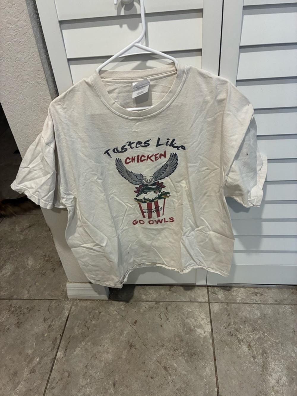 Port and Company White "Tastes Like Chicken" Graphic Tee
